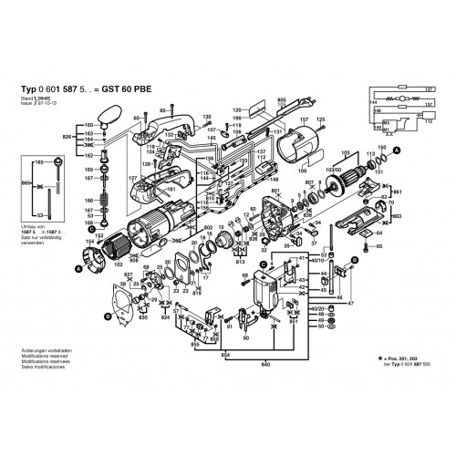 Запчасти для лобзика Bosch GST 60PBE